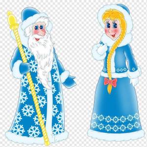Раскраска дед мороз и снегурочка для детей #5 #55796