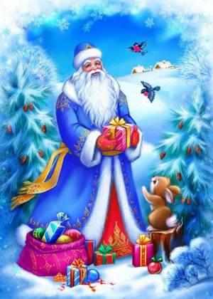 Раскраска дед мороз картинка для детей #12 #55841
