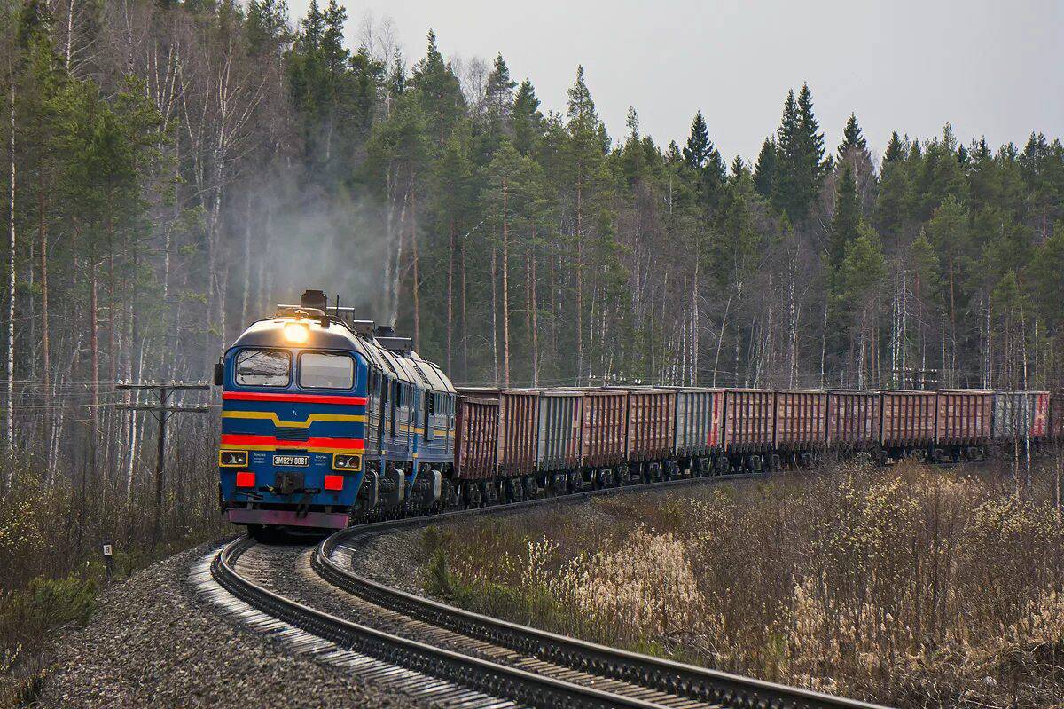 фото грузового поезда на железной дороге