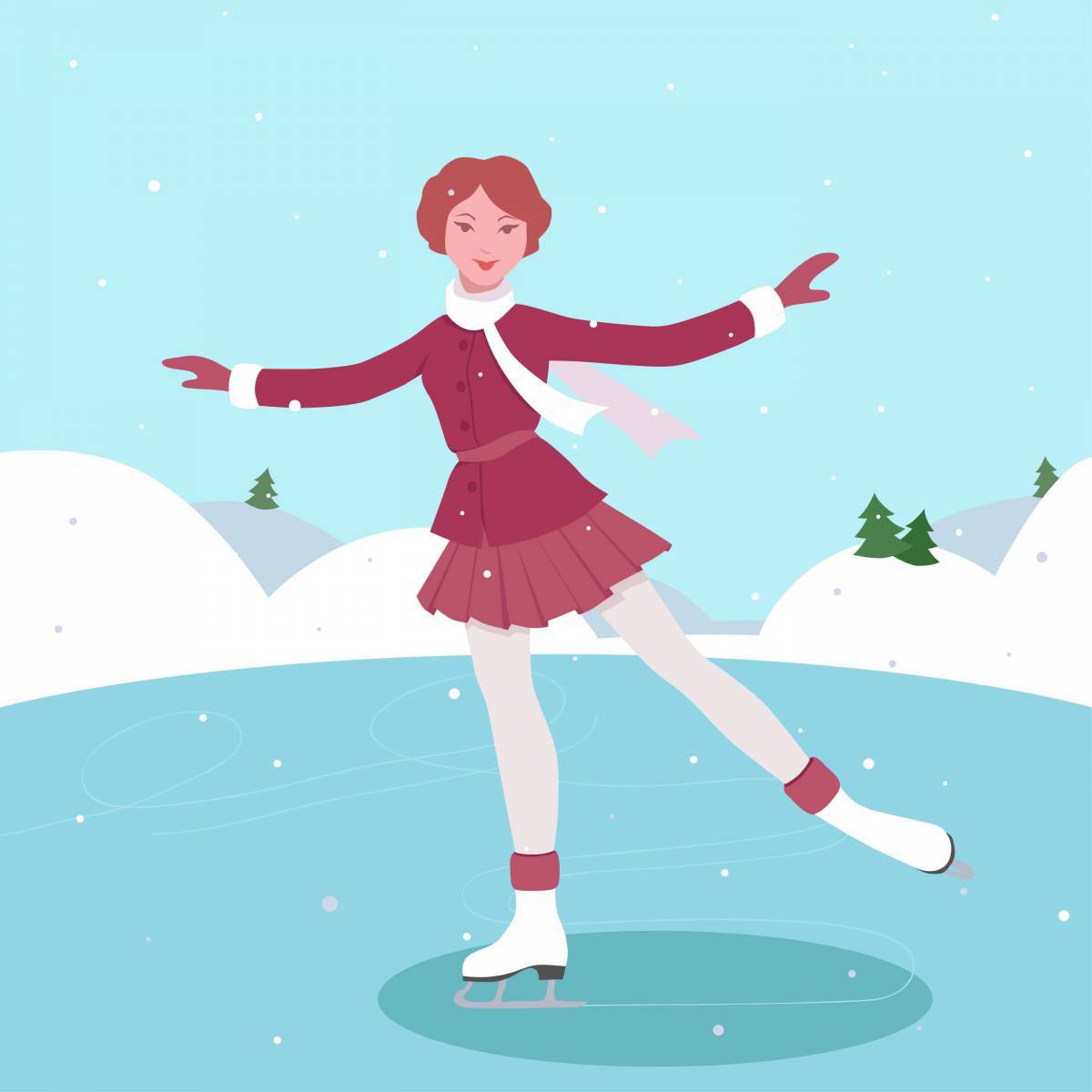 Девочка на коньках #9