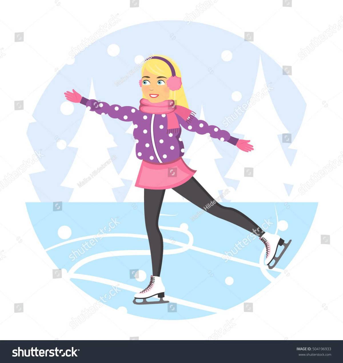 Девочка на коньках #14