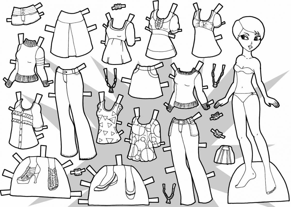 Девушки с одеждой для вырезания #12
