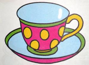 Раскраска чашка для детей 3 4 лет #6 #556716