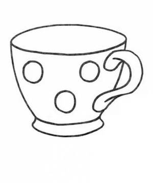 Раскраска чашка для детей 3 4 лет #24 #556734
