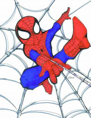 Раскраска человек паук для детей 5 лет #29 #558072