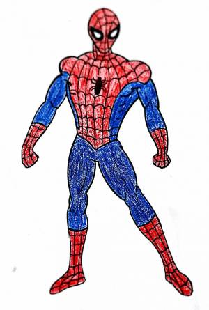 Раскраска человек паук для детей 5 лет #35 #558078