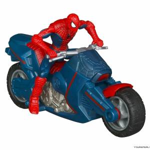Раскраска человек паук на мотоцикле #2 #558149