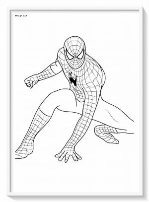 Раскраска человек паук рисунок #3 #558222
