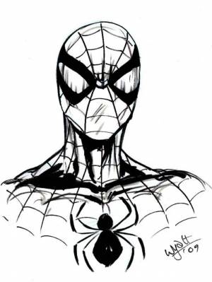 Раскраска человек паук рисунок #13 #558232
