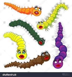 Раскраска червяк для детей #16 #558962