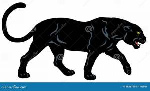 Раскраска черная пантера для детей #11 #559612