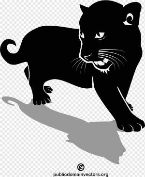 Раскраска черная пантера для детей #14 #559615