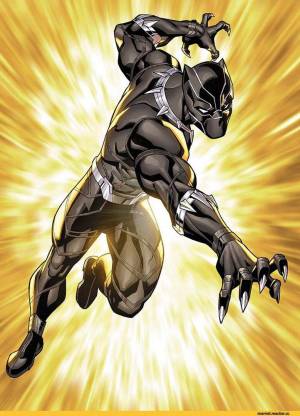 Раскраска черная пантера супергерой #19 #559677