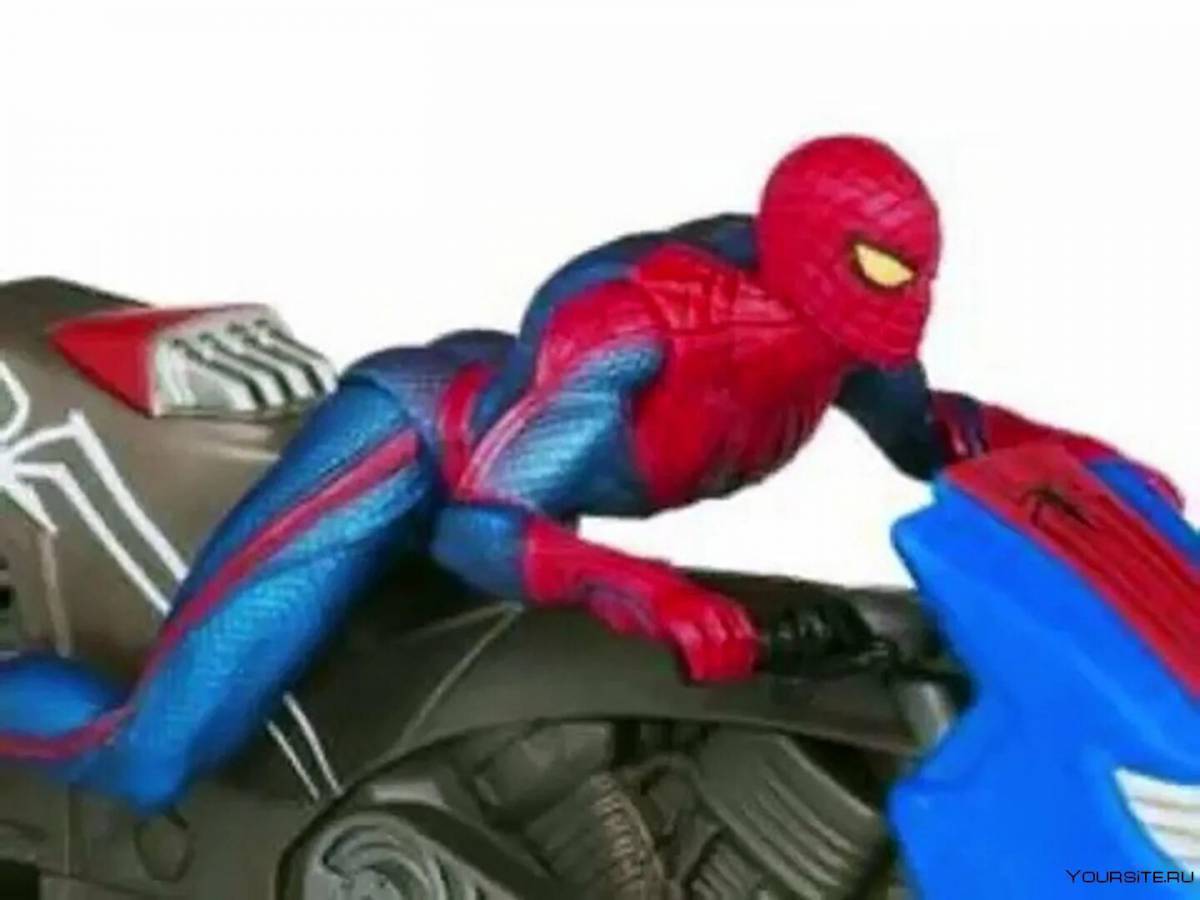 Человек паук на мотоцикле #6