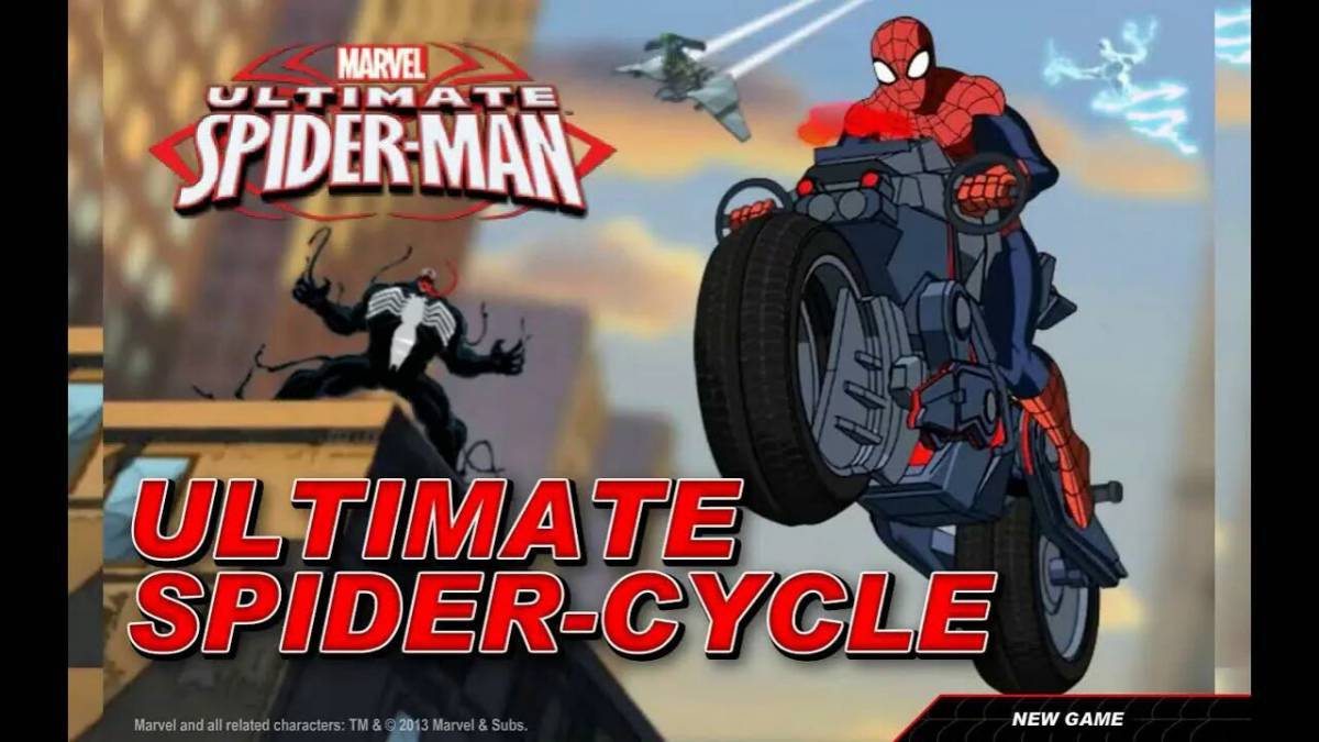 Человек паук на мотоцикле #27