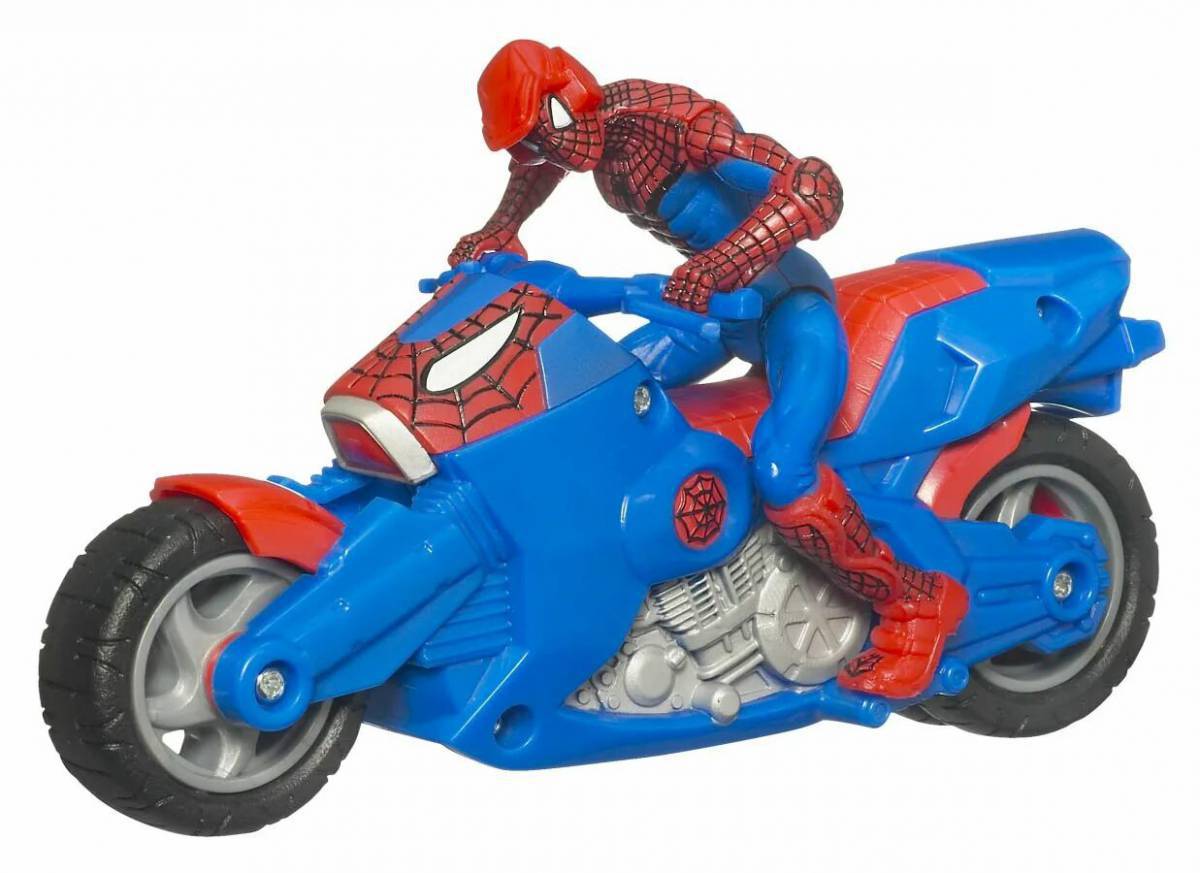 Человек паук на мотоцикле #29