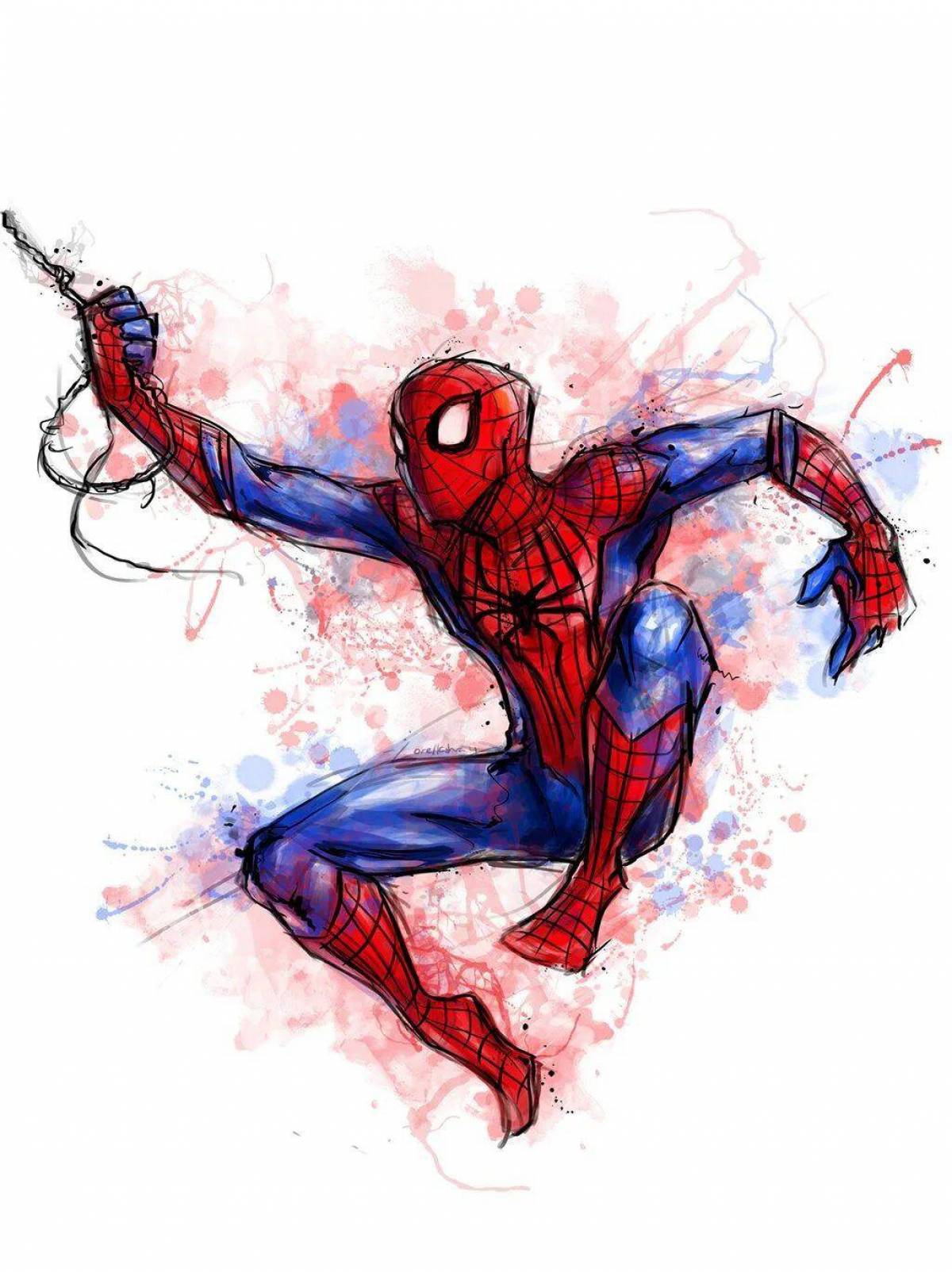 Человек паук рисунок #5
