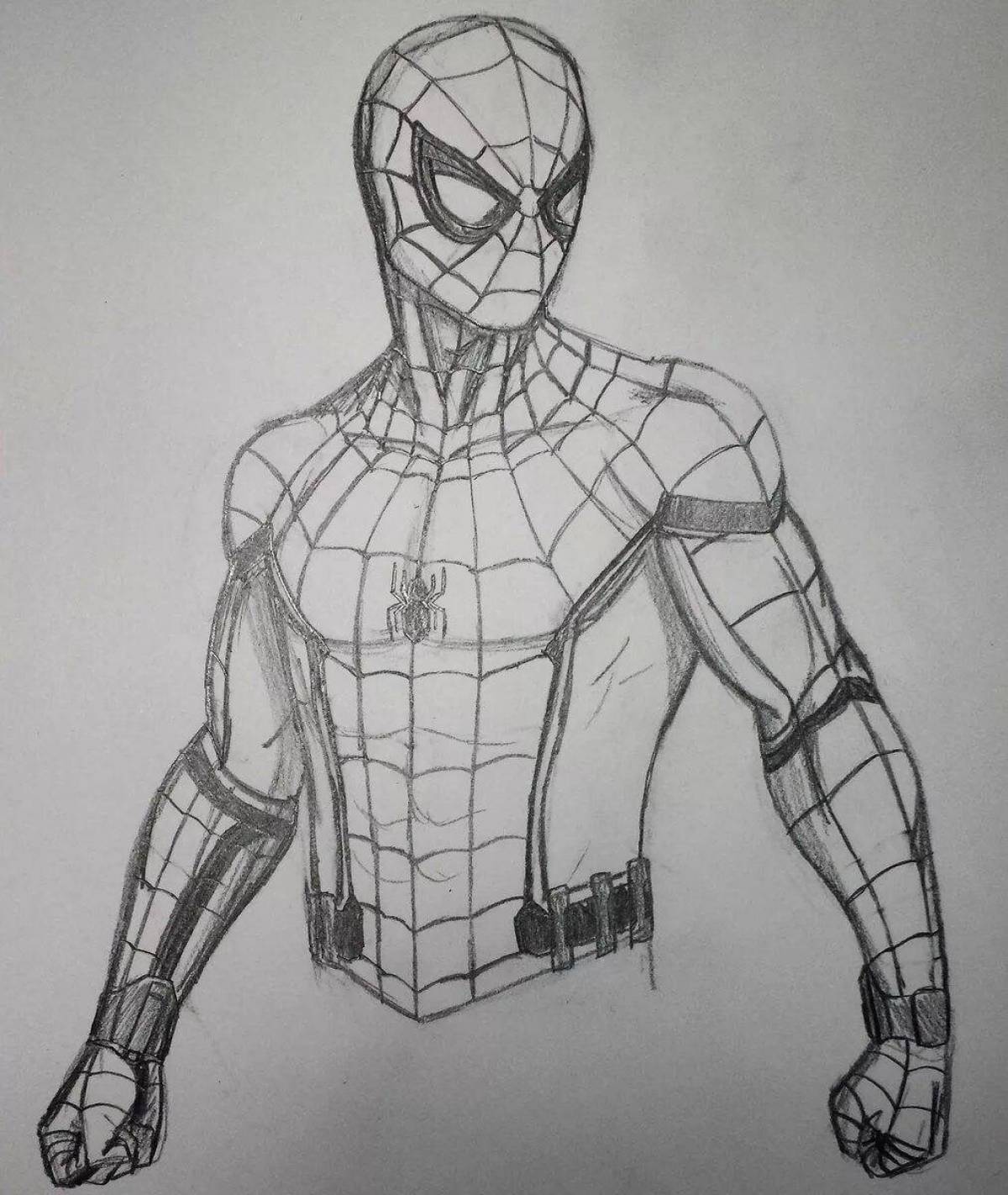 Человек паук рисунок #7