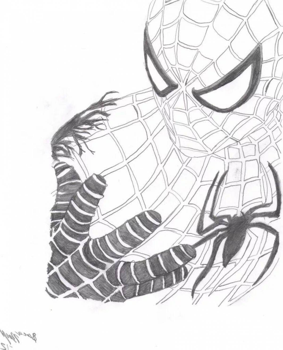 Человек паук рисунок #8