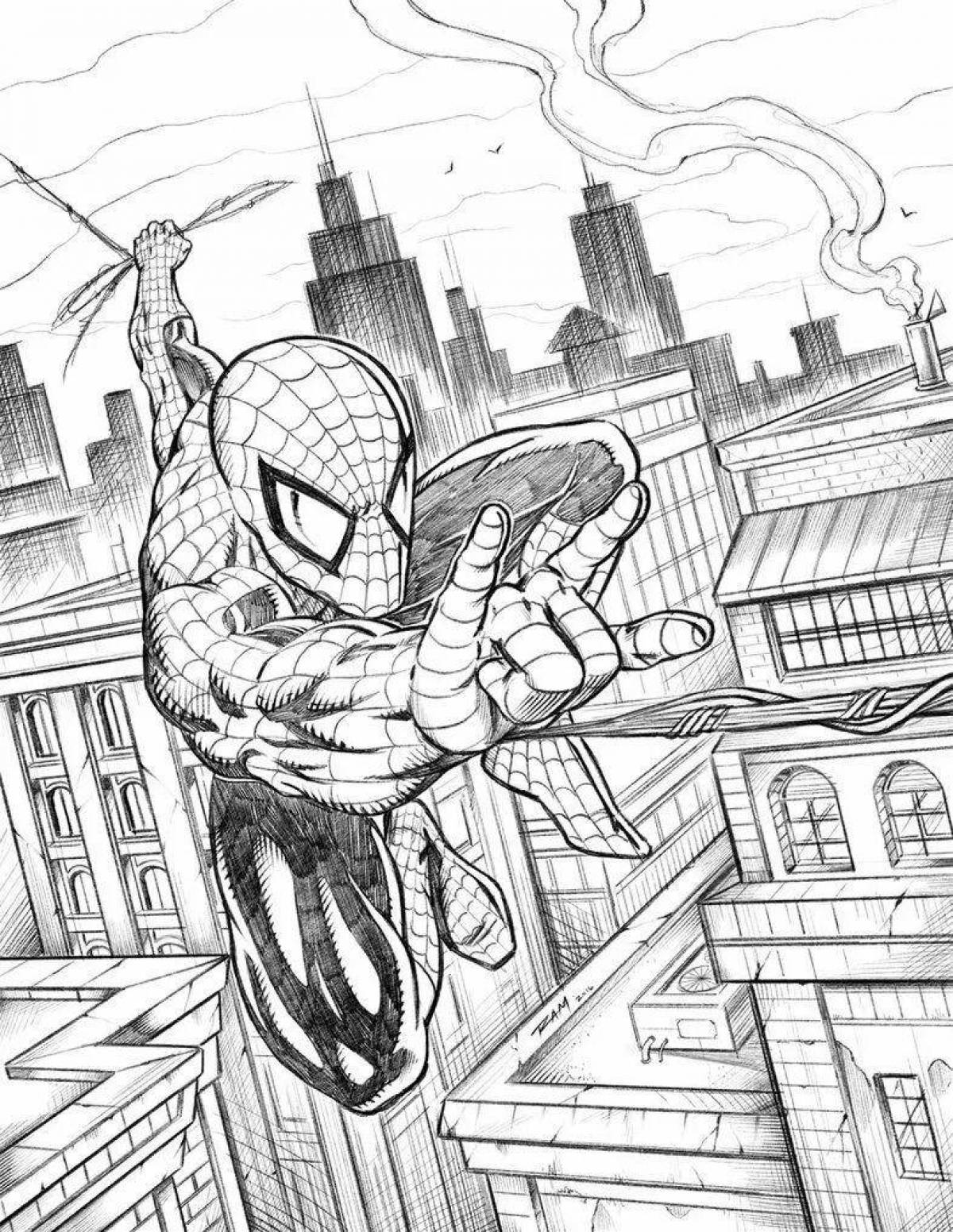Человек паук рисунок #11
