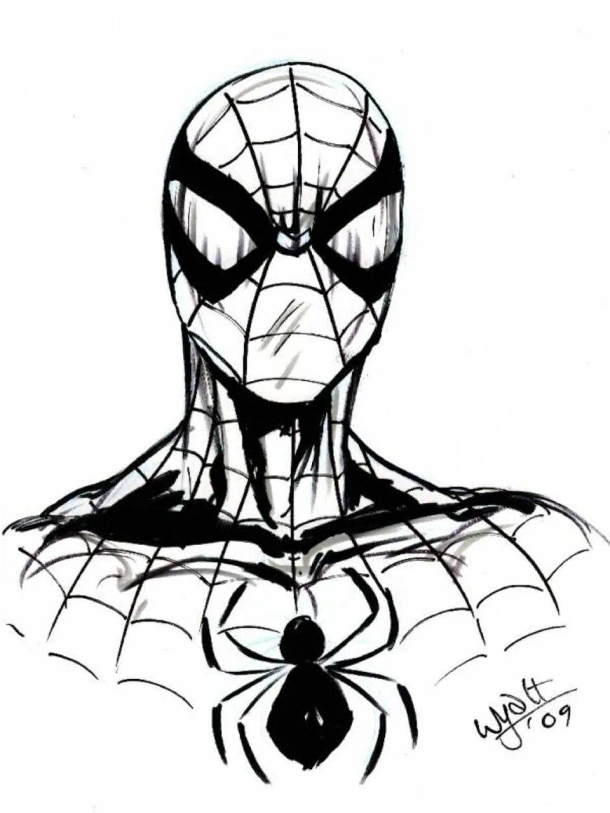 Человек паук рисунок #13