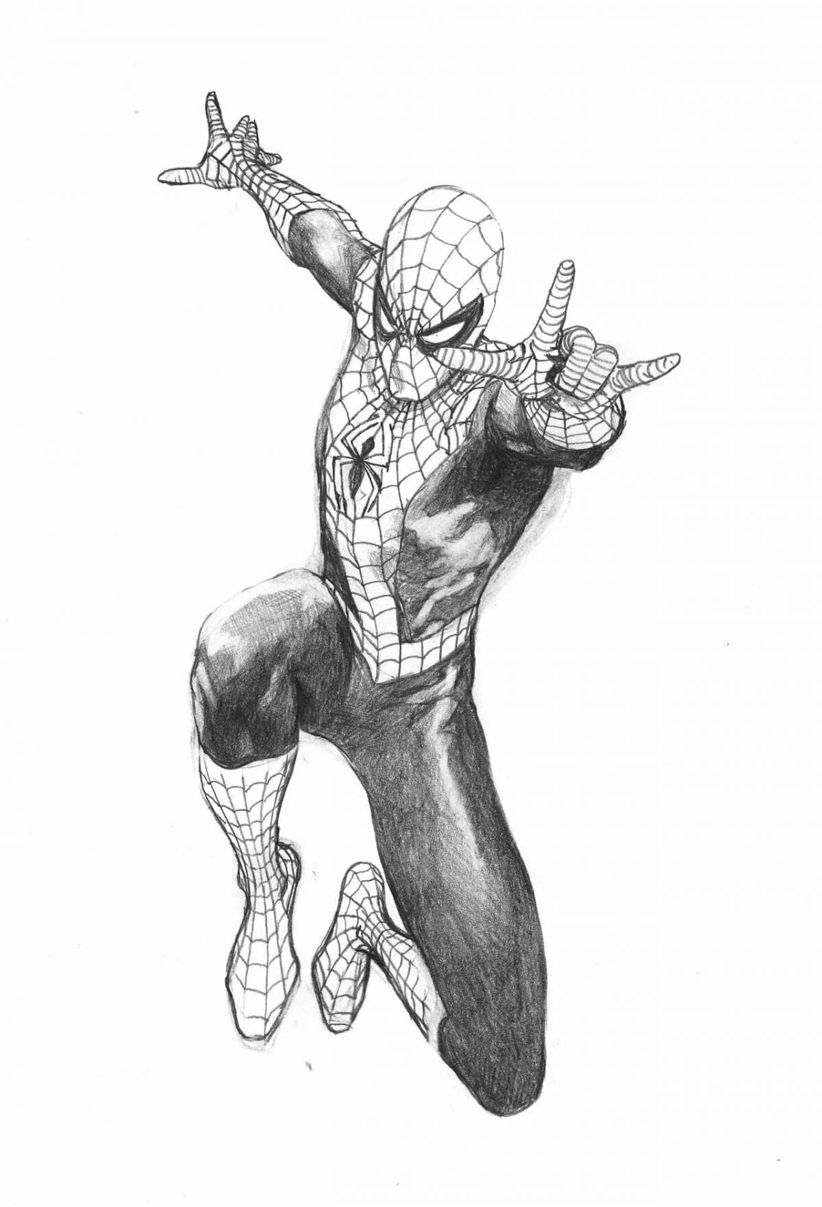 Человек паук рисунок #17