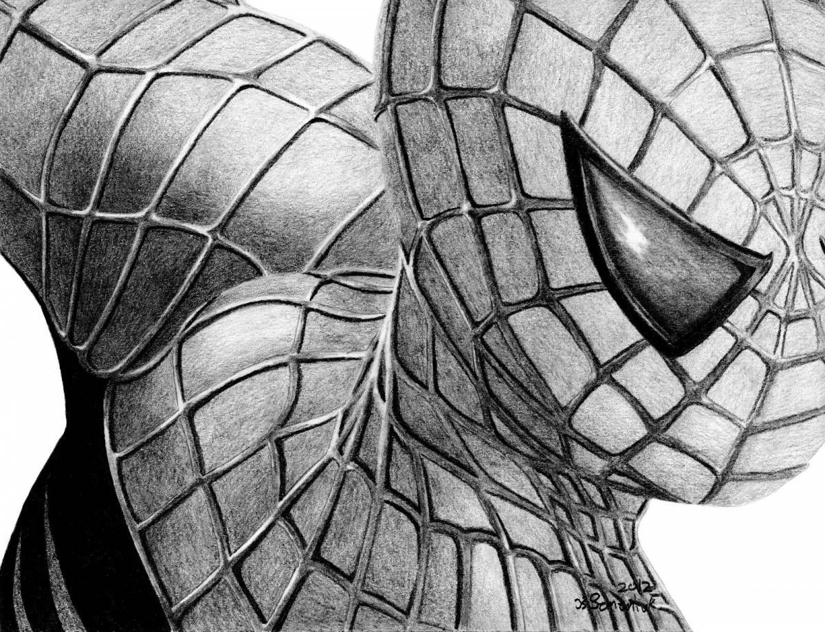 Человек паук рисунок #19