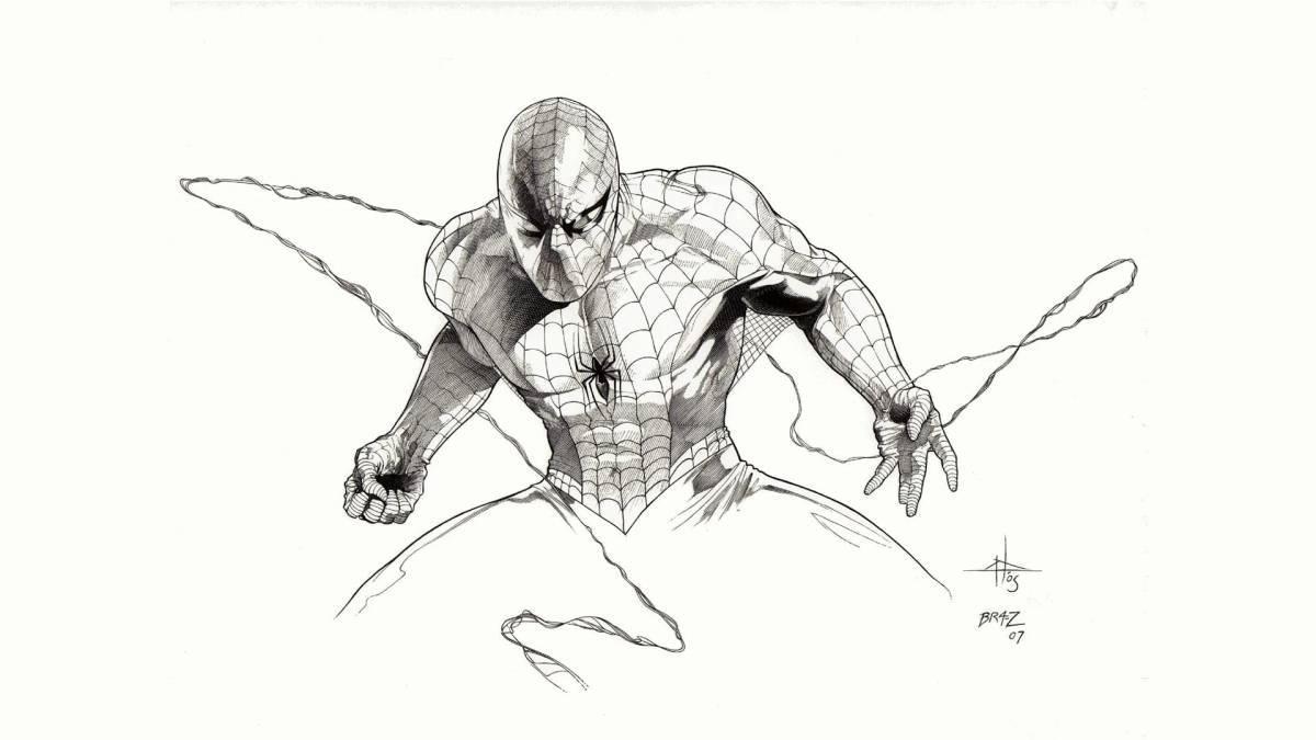 Человек паук рисунок #20