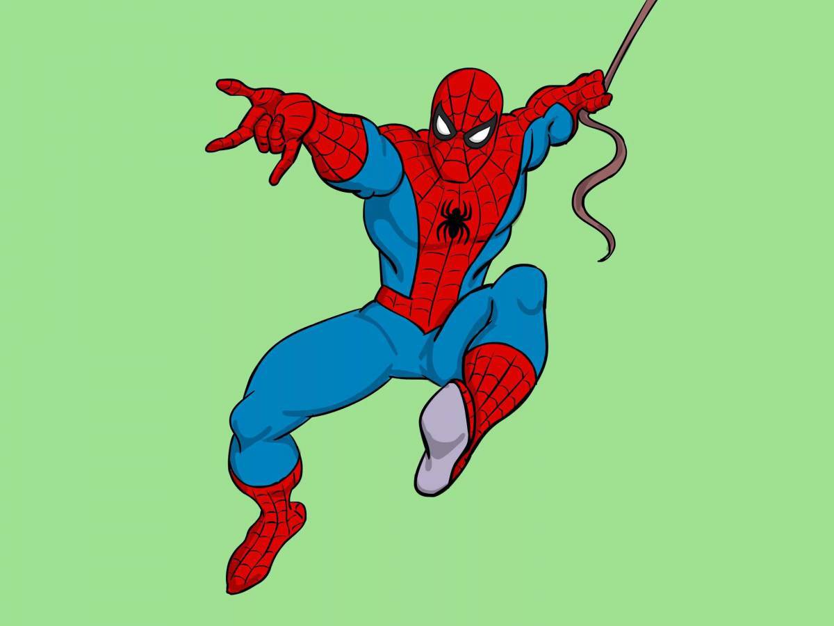 Человек паук рисунок #37