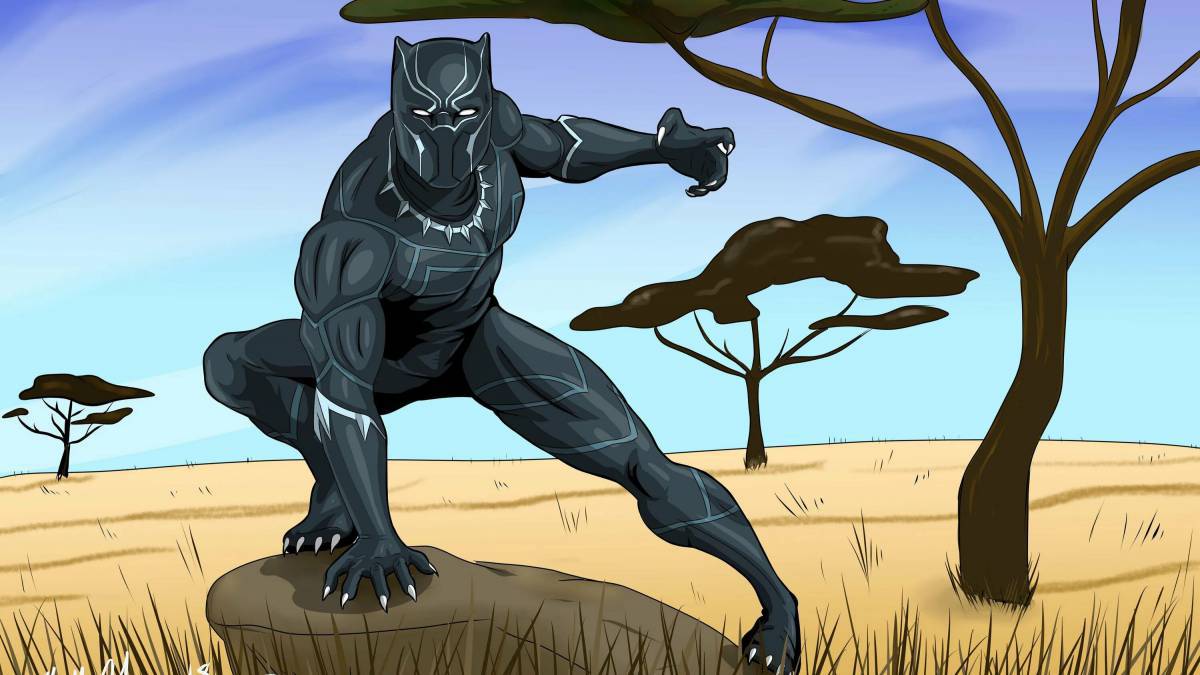 Черная пантера для детей #15