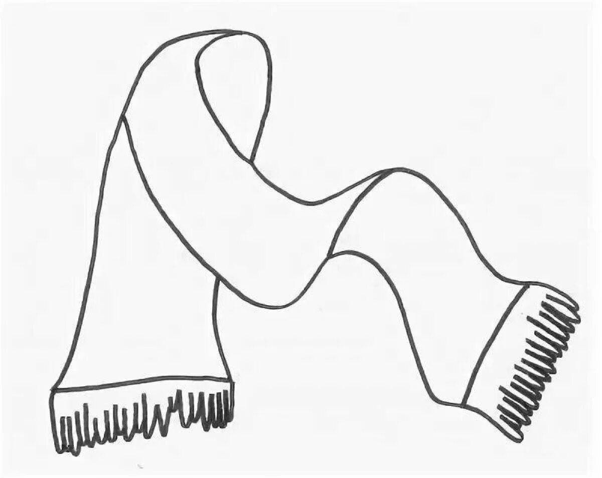 Шаблон шарфика. Раскраска шарфик для малышей. Шарф раскраска. Шарф раскраска для детей. Трафарет шарфика.