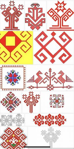 Раскраска чувашские узоры и орнаменты для детей #32 #561235