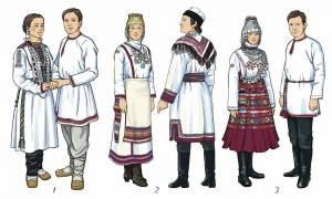 Раскраска чувашский национальный костюм #1 #561239
