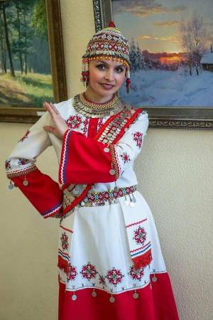 Раскраска чувашский национальный костюм #7 #561245