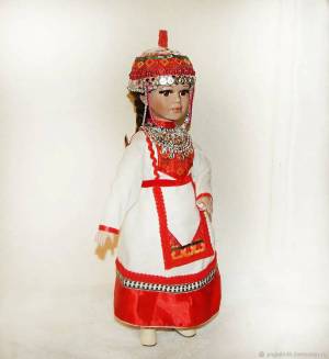 Раскраска чувашский национальный костюм #13 #561251