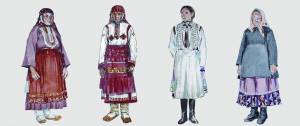 Раскраска чувашский национальный костюм #20 #561258