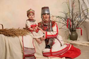 Раскраска чувашский национальный костюм #23 #561261