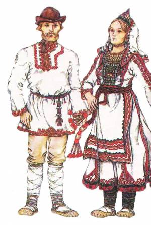 Раскраска чувашский национальный костюм #32 #561270