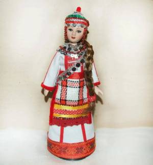 Раскраска чувашский национальный костюм #36 #561274