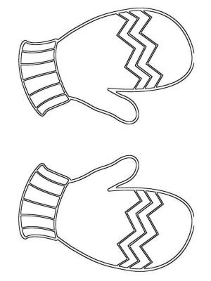 Раскраска шаблон варежка #6 #562107