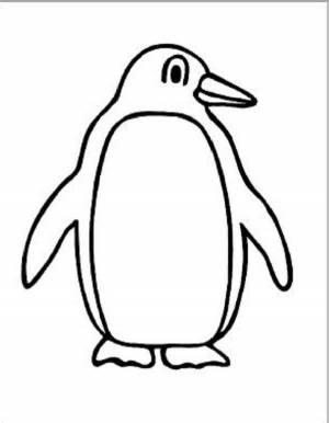 Раскраска шаблон пингвин #18 #562298
