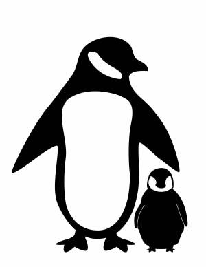 Раскраска шаблон пингвин #26 #562306