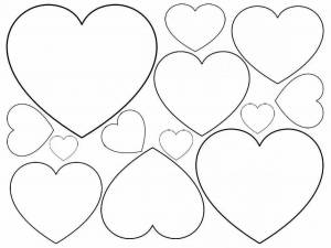 Раскраска шаблон сердце #3 #562436