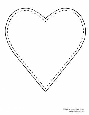 Раскраска шаблон сердце #17 #562450