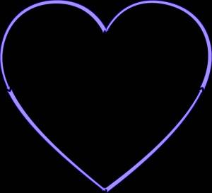 Раскраска шаблон сердце #19 #562452