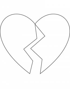 Раскраска шаблон сердце #25 #562458