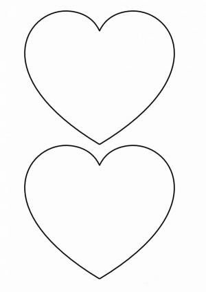 Раскраска шаблон сердце #32 #562465