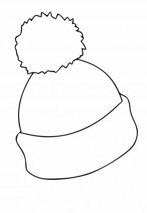 Раскраска шапка для детей 2 3 лет #35 #563015