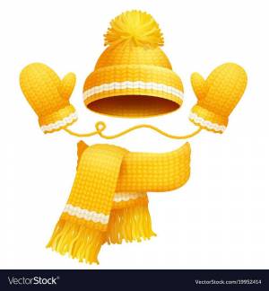 Раскраска шапка и шарф для детей #7 #563096