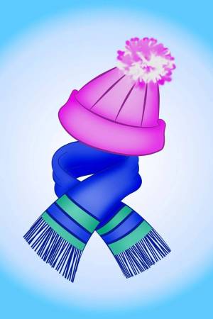 Раскраска шапка и шарф для детей #15 #563104